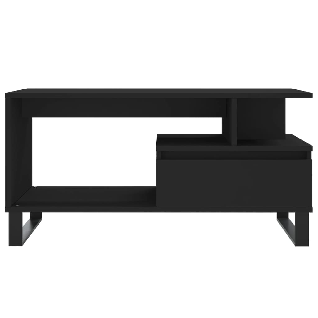 Salongbord svart 90x49x45 cm konstruert tre