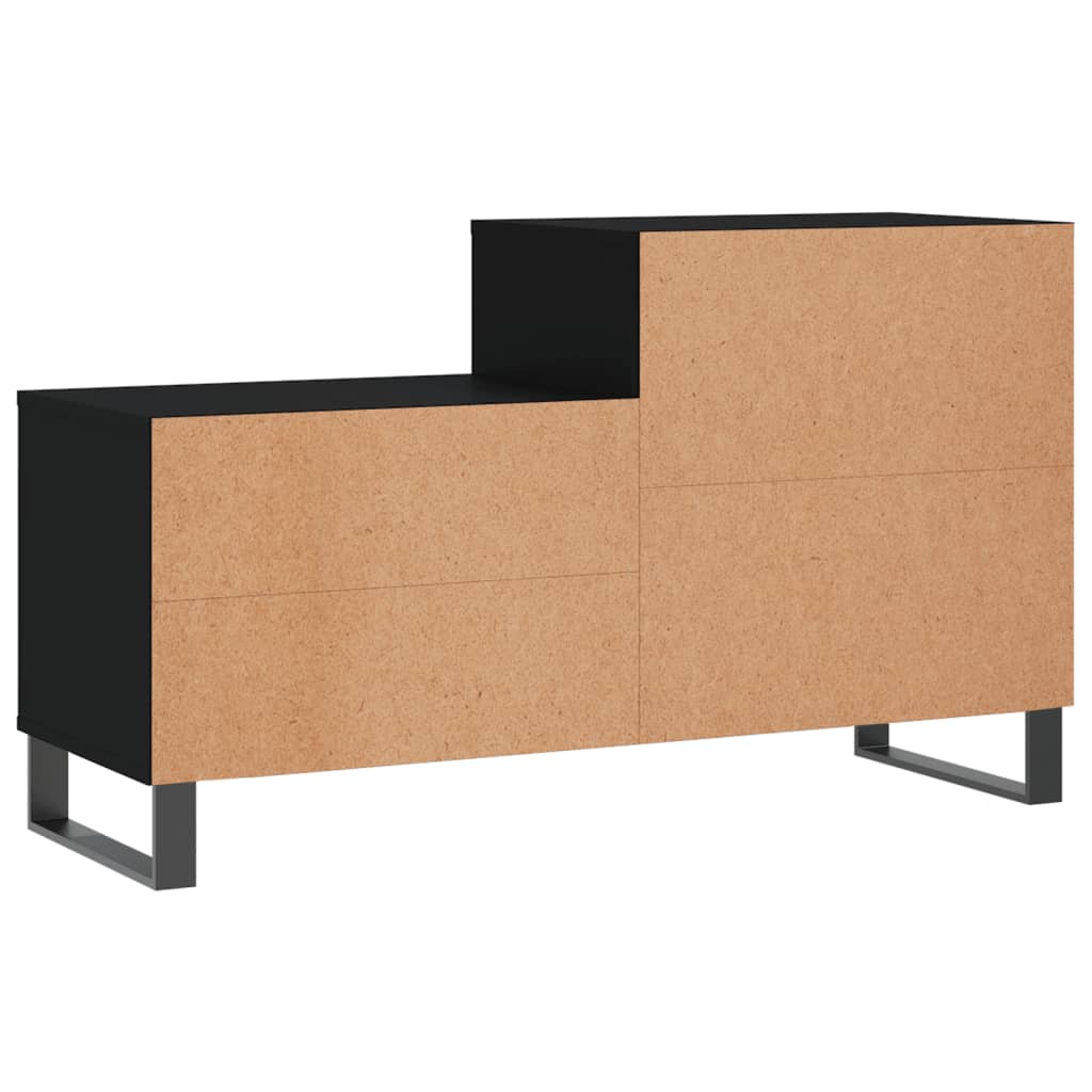Skoskap svart 102x36x60 cm konstruert tre