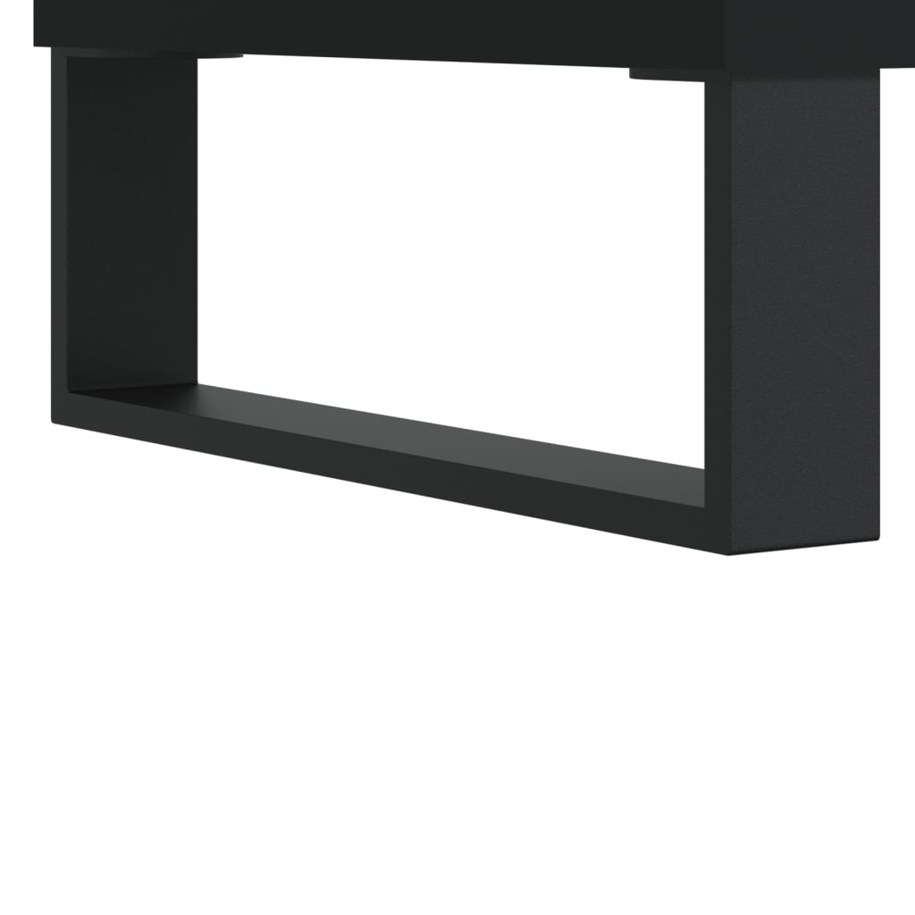 Skoskap svart 102x36x60 cm konstruert tre