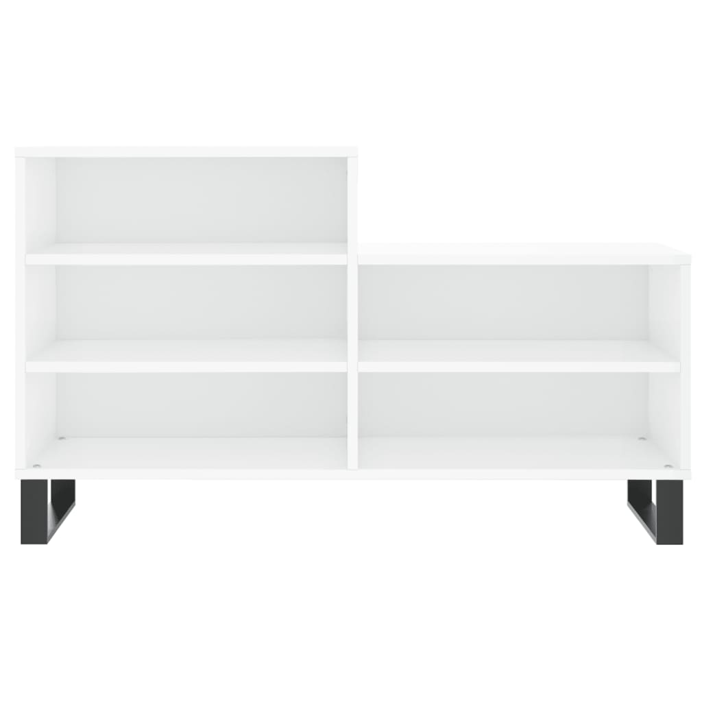 Skoskap høyglans hvit 102x36x60 cm konstruert tre