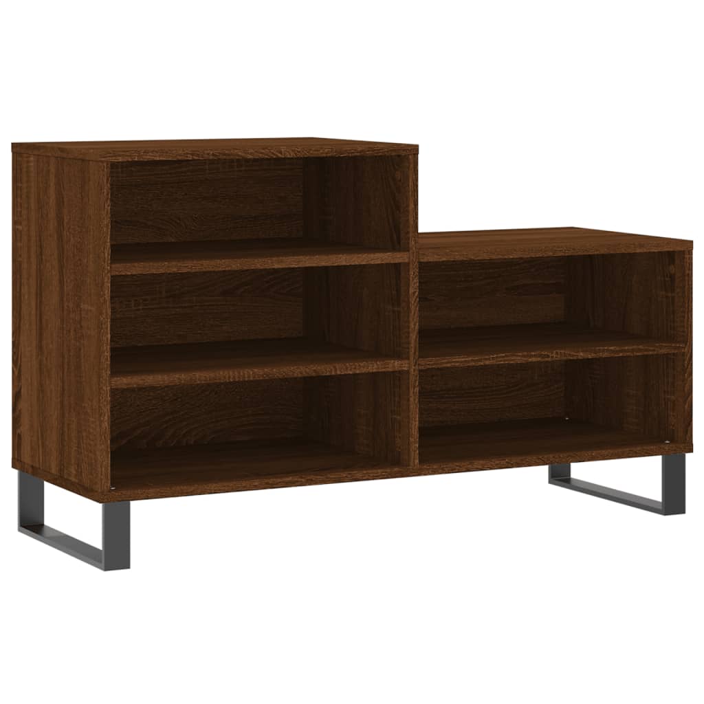 Skoskap brun eik 102x36x60 cm konstruert tre