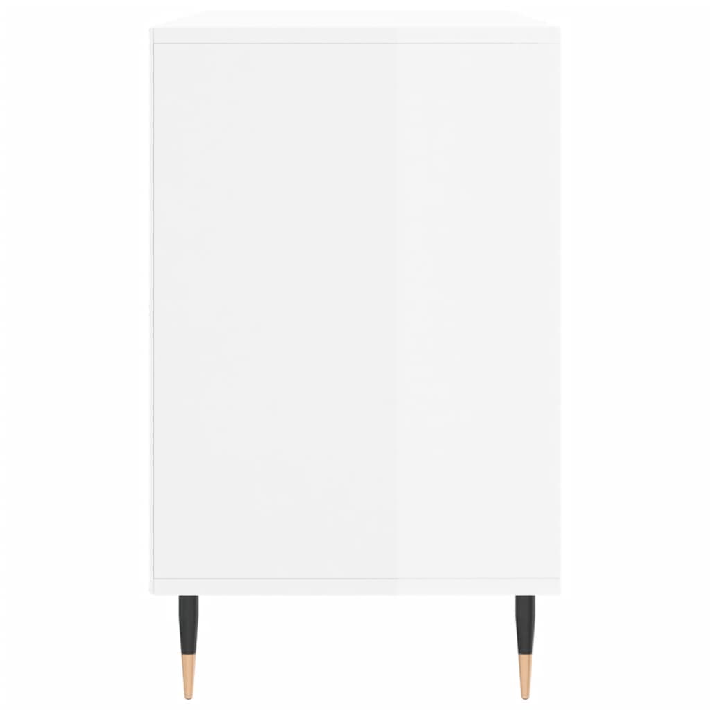 Skoskap høyglans hvit 102x36x60 cm konstruert tre