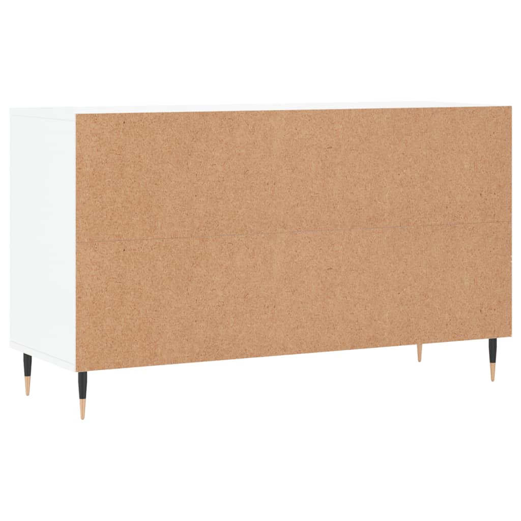 Skoskap høyglans hvit 102x36x60 cm konstruert tre