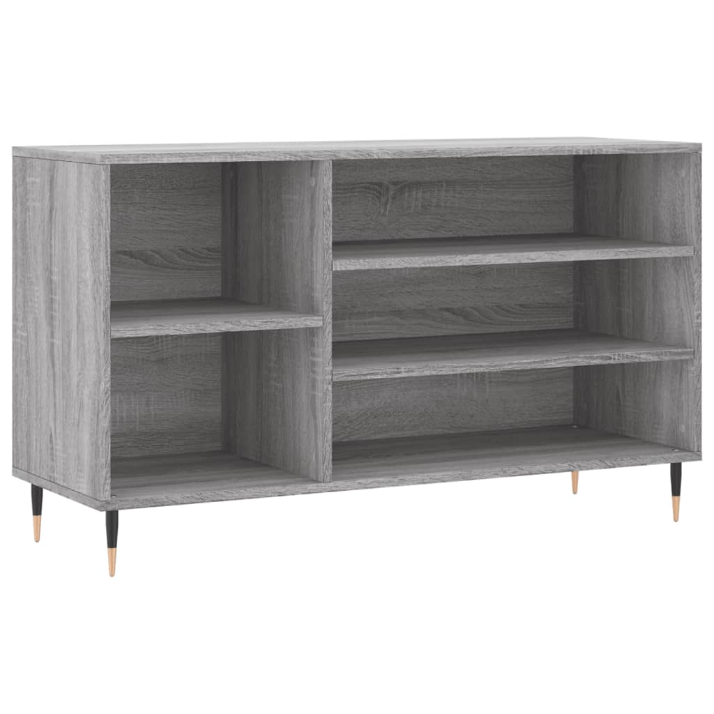 Skoskap grå sonoma 102x36x60 cm konstruert tre