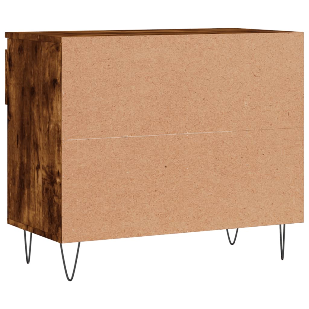 Skoskap røkt eik 70x36x60 cm konstruert tre vidaXL