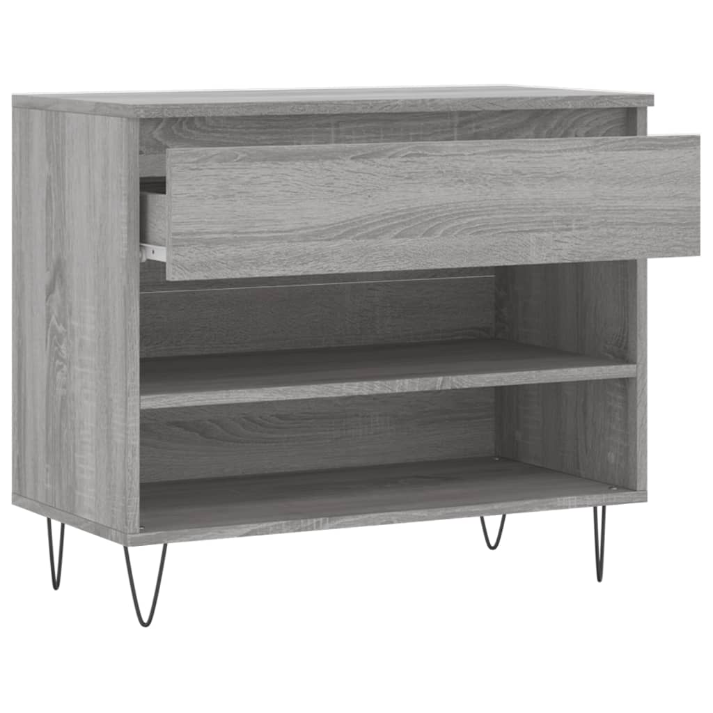Skoskap grå sonoma 70x36x60 cm konstruert tre