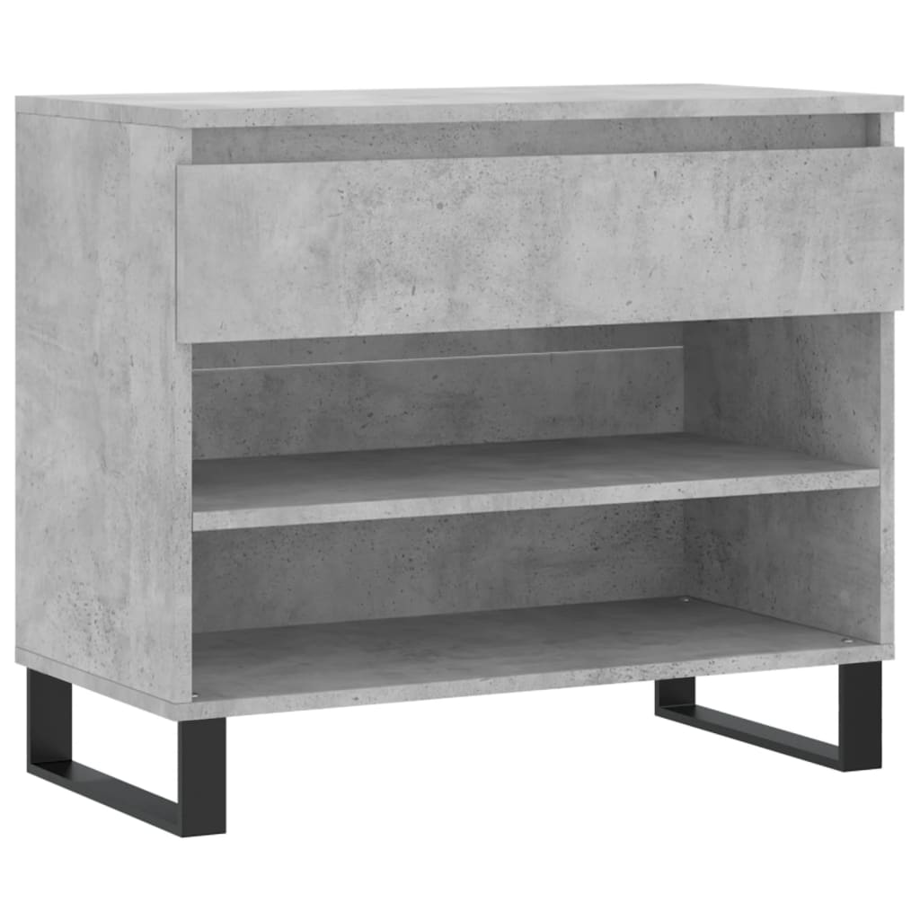 Skoskap betonggrå 70x36x60 cm konstruert tre