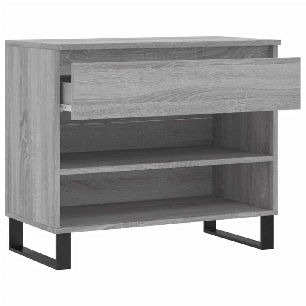 Skoskap grå sonoma 70x36x60 cm konstruert tre vidaXL