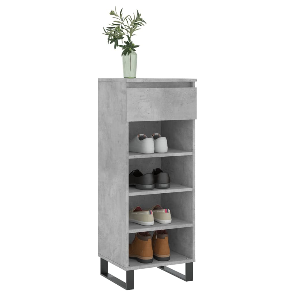 Skoskap betonggrå 40x36x105 cm konstruert tre