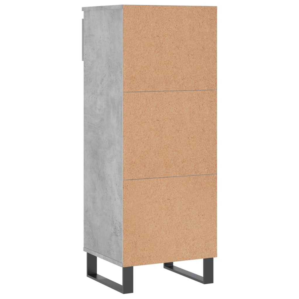 Skoskap betonggrå 40x36x105 cm konstruert tre