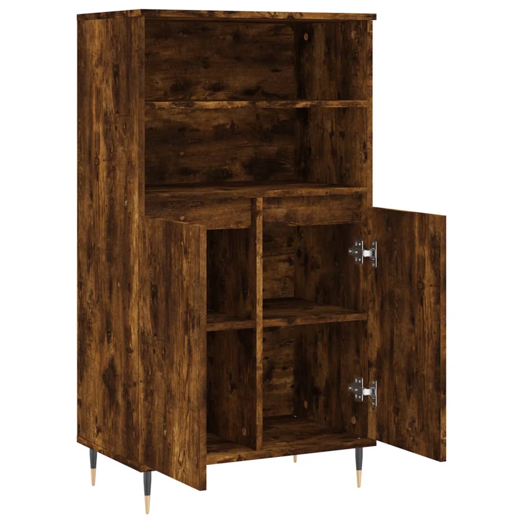 Highboard røkt eik 60x36x110 cm konstruert tre