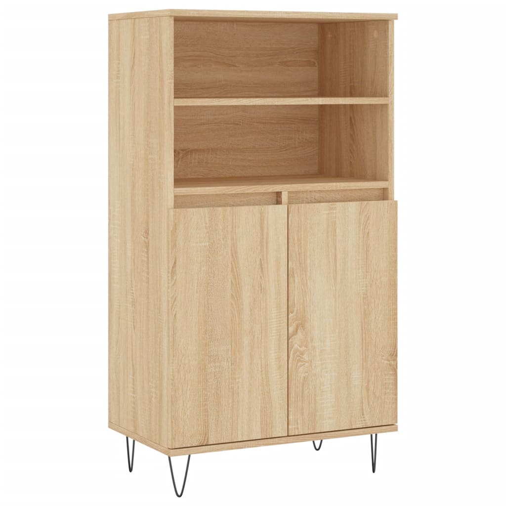 Highboard sonoma eik 60x36x110 cm konstruert tre