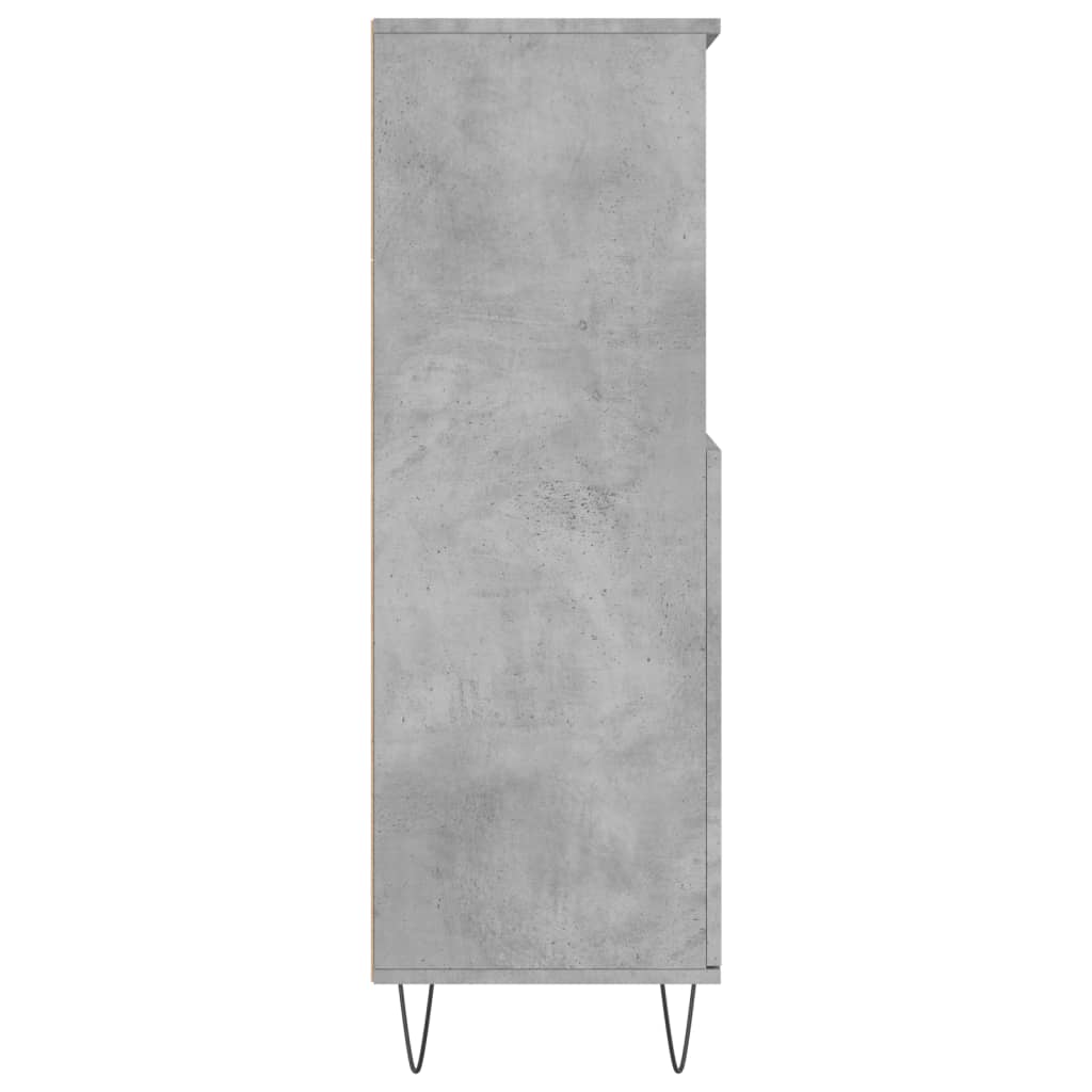 Highboard betonggrå 60x36x110 cm konstruert tre