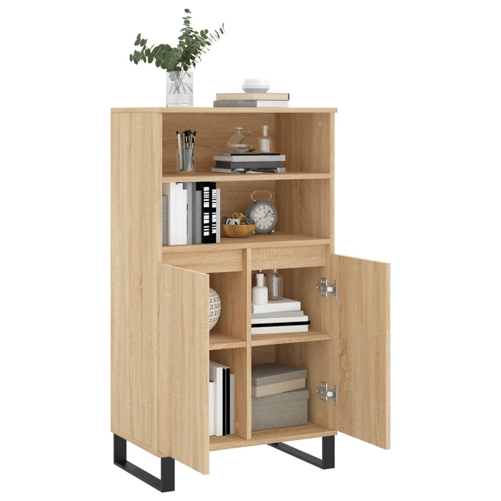 Highboard sonoma eik 60x36x110 cm konstruert tre