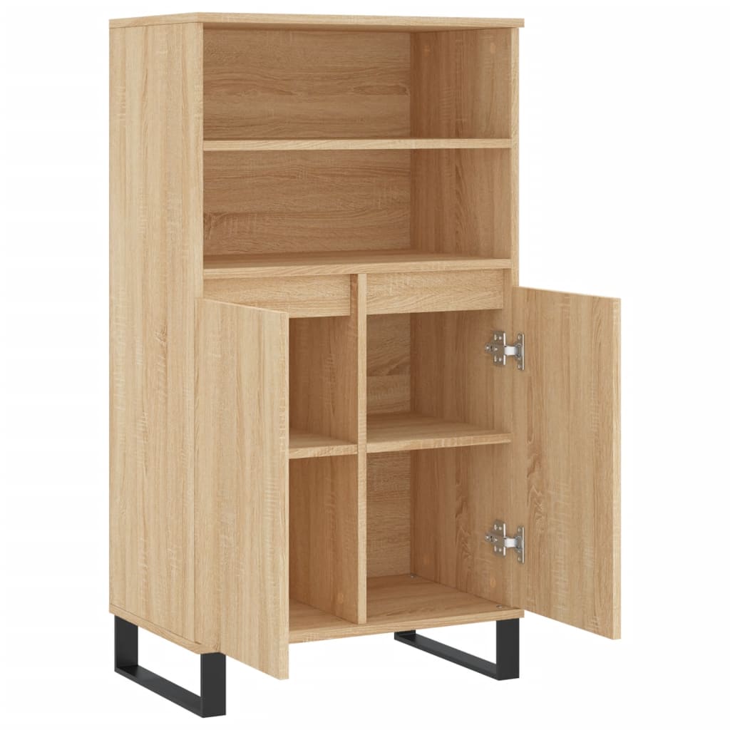 Highboard sonoma eik 60x36x110 cm konstruert tre