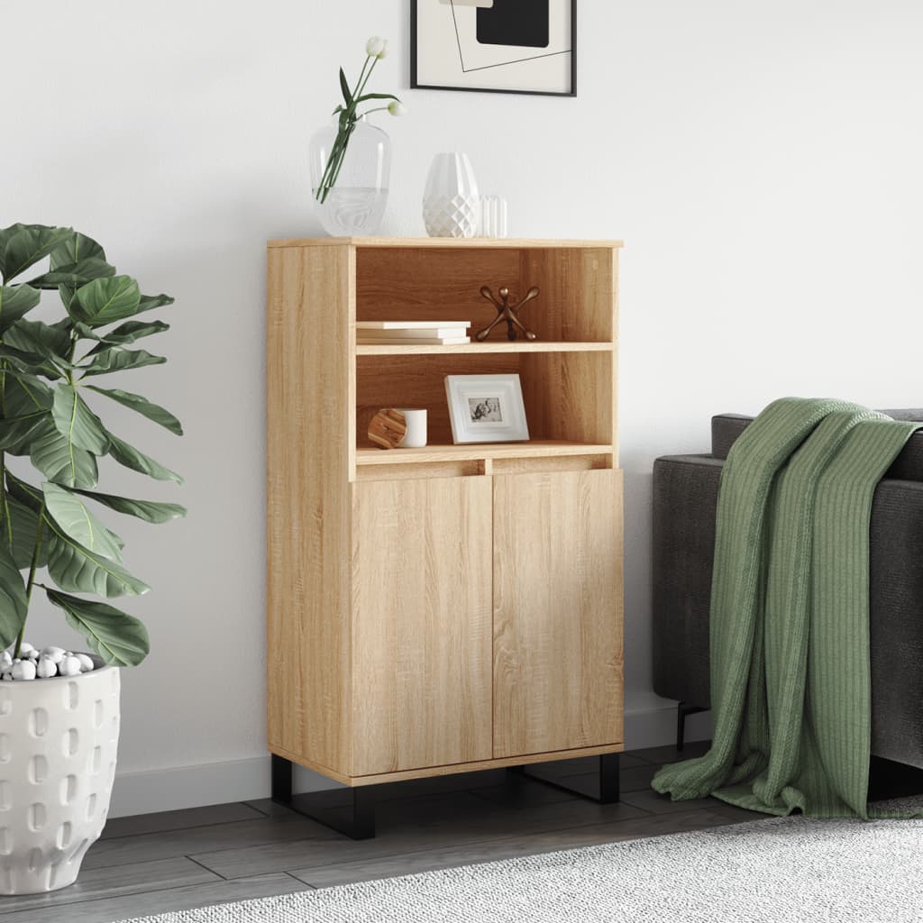 Highboard sonoma eik 60x36x110 cm konstruert tre