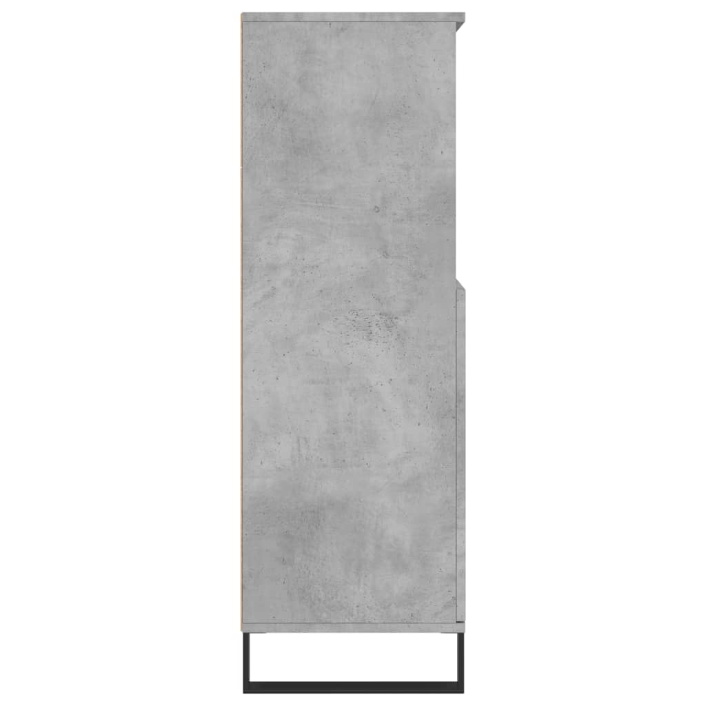 Highboard betonggrå 60x36x110 cm konstruert tre