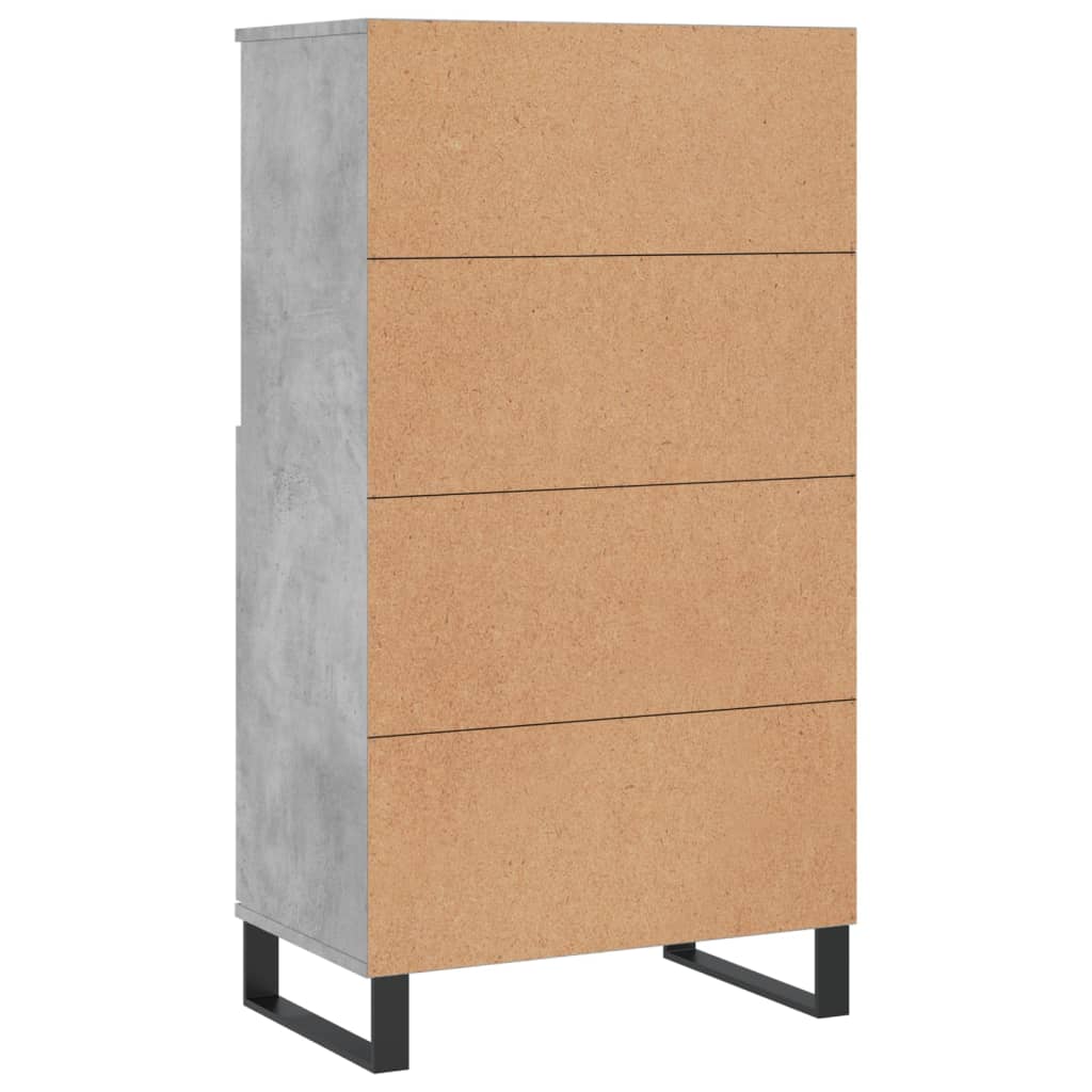 Highboard betonggrå 60x36x110 cm konstruert tre