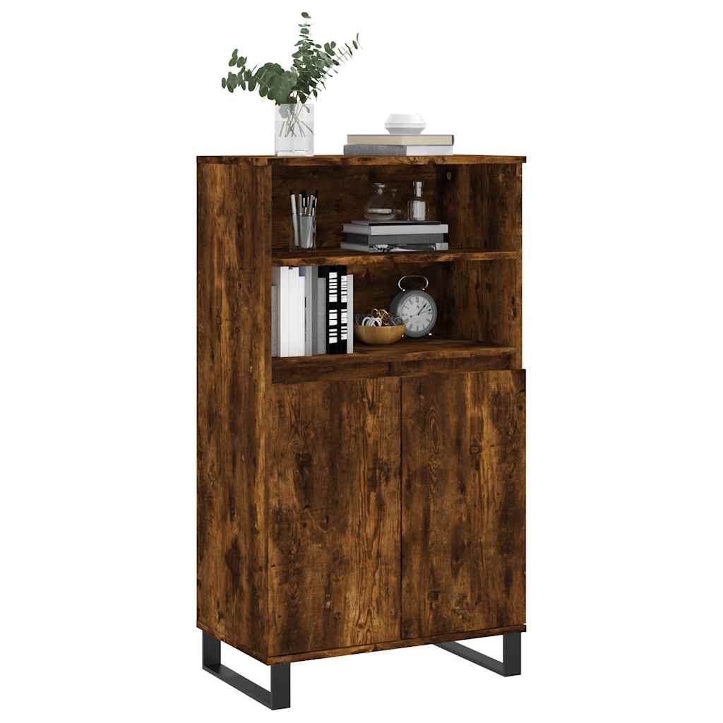 Highboard røkt eik 60x36x110 cm konstruert tre