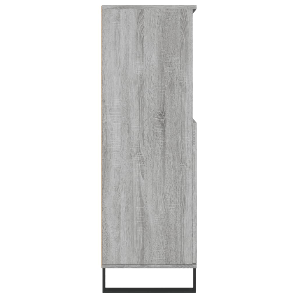 Highboard grå sonoma 60x36x110 cm konstruert tre
