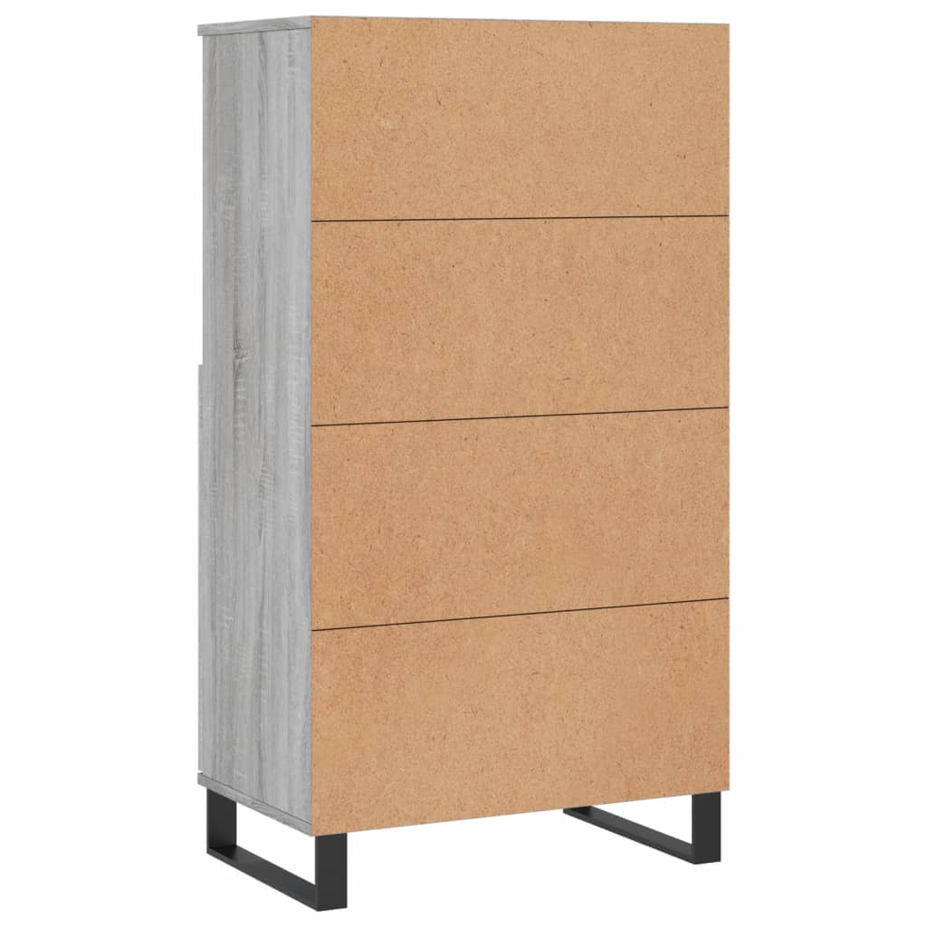 Highboard grå sonoma 60x36x110 cm konstruert tre