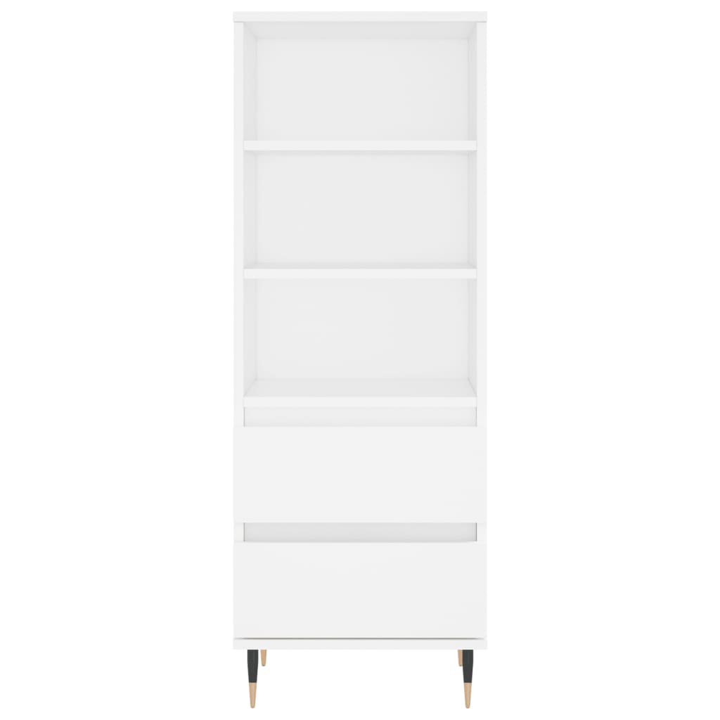 Highboard hvit 40x36x110 cm konstruert tre