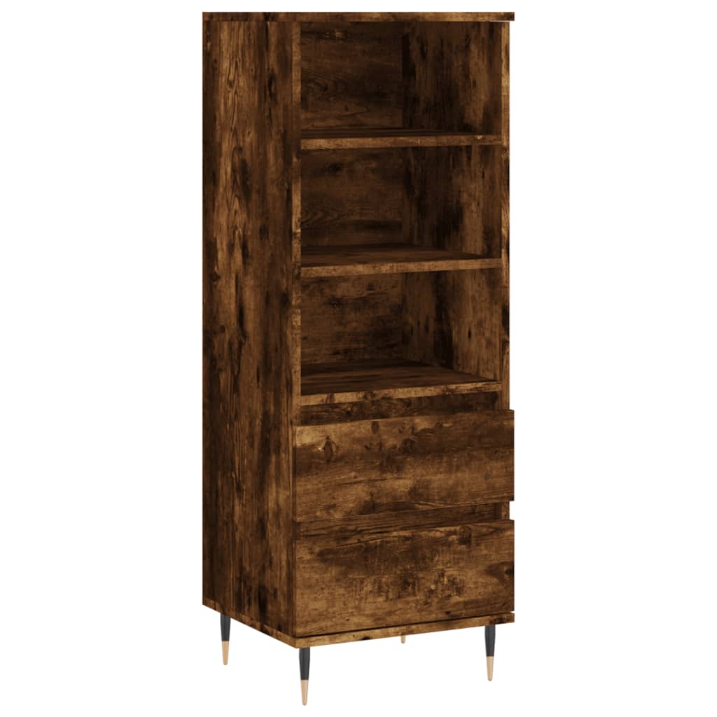Highboard røkt eik 40x36x110 cm konstruert tre