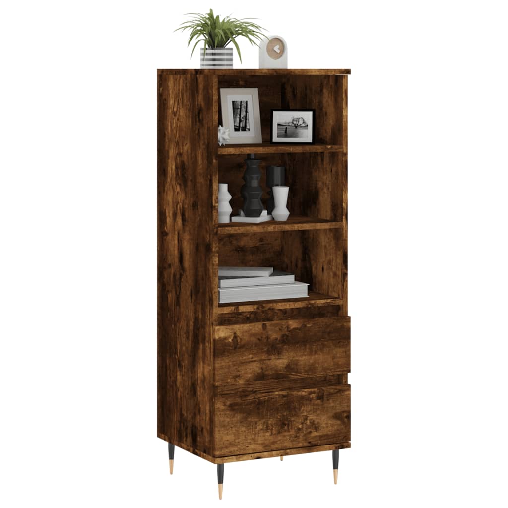Highboard røkt eik 40x36x110 cm konstruert tre