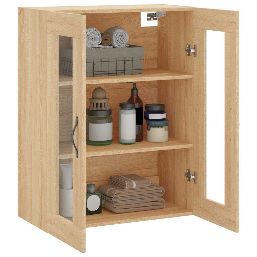 Veggskap sonoma eik 69,5x34x90 cm konstruert tre vidaXL