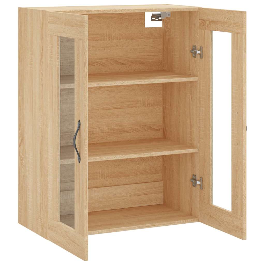 Veggskap sonoma eik 69,5x34x90 cm konstruert tre vidaXL