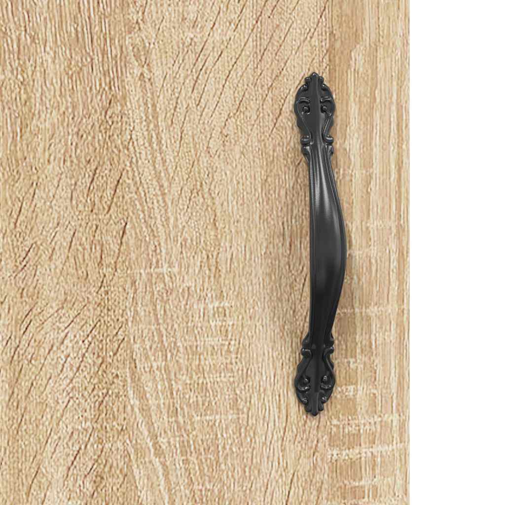 Veggskap sonoma eik 69,5x34x90 cm konstruert tre vidaXL