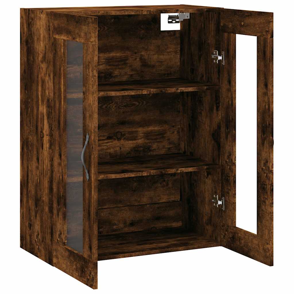 Veggskap røkt eik 69,5x34x90 cm konstruert tre