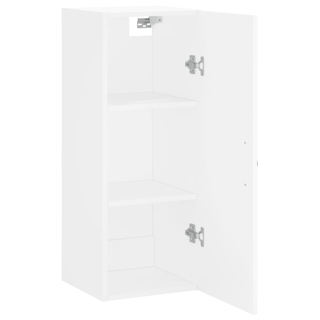 Veggmontert skap hvit 34,5x34x90 cm konstruert tre vidaXL