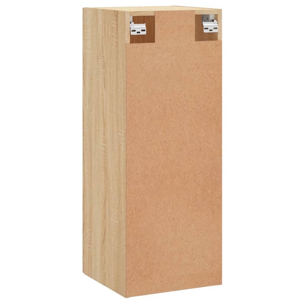 Veggmontert skap sonoma eik 34,5x34x90 cm konstruert tre