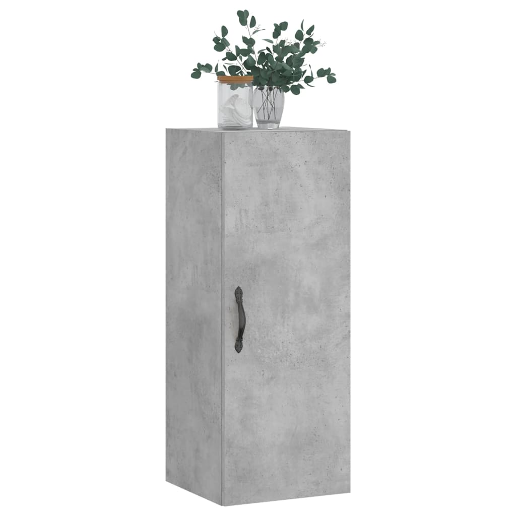 Veggskap betonggrå 34,5x34x90 cm konstruert tre