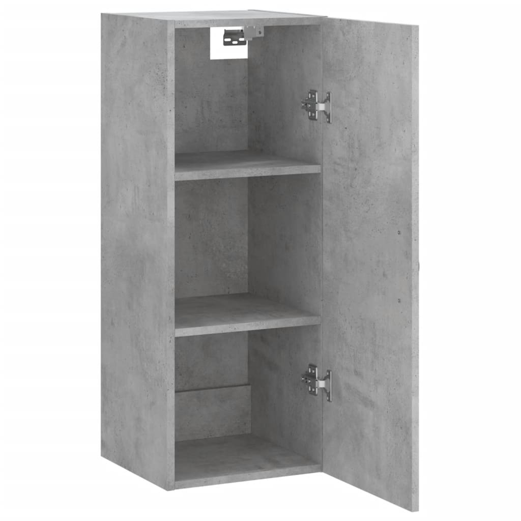 Veggskap betonggrå 34,5x34x90 cm konstruert tre