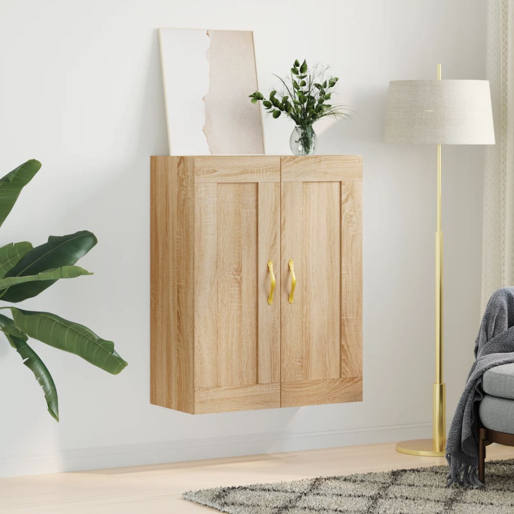 Veggskap sonoma eik 69,5x34x90 cm konstruert tre