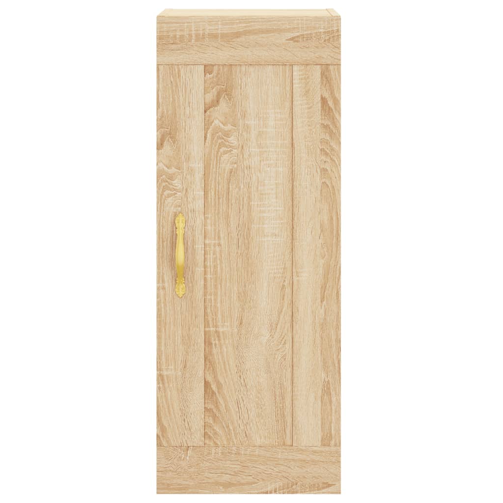 Veggmontert skap sonoma eik 34,5x34x90 cm konstruert tre