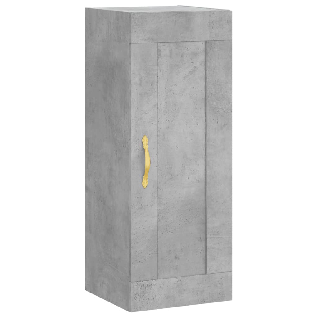 Veggskap betonggrå 34,5x34x90 cm konstruert tre vidaXL