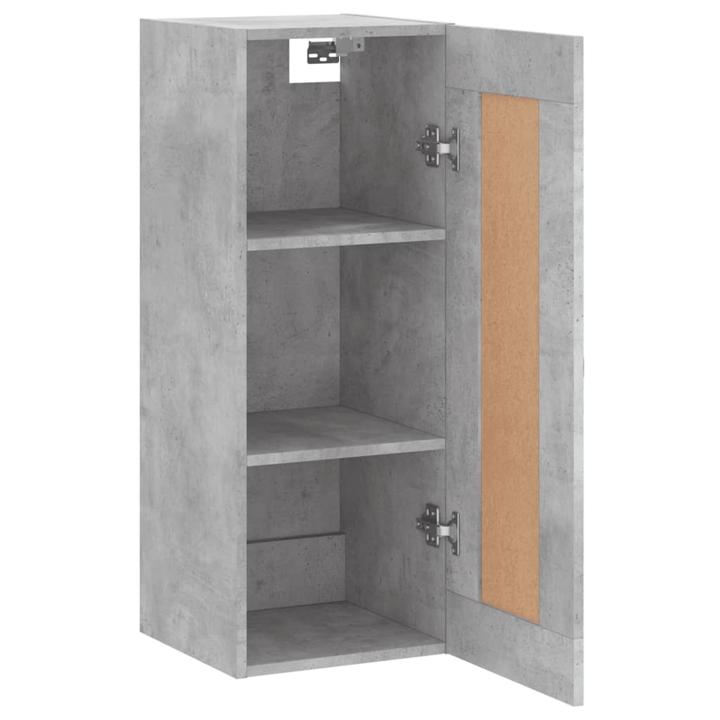 Veggskap betonggrå 34,5x34x90 cm konstruert tre vidaXL
