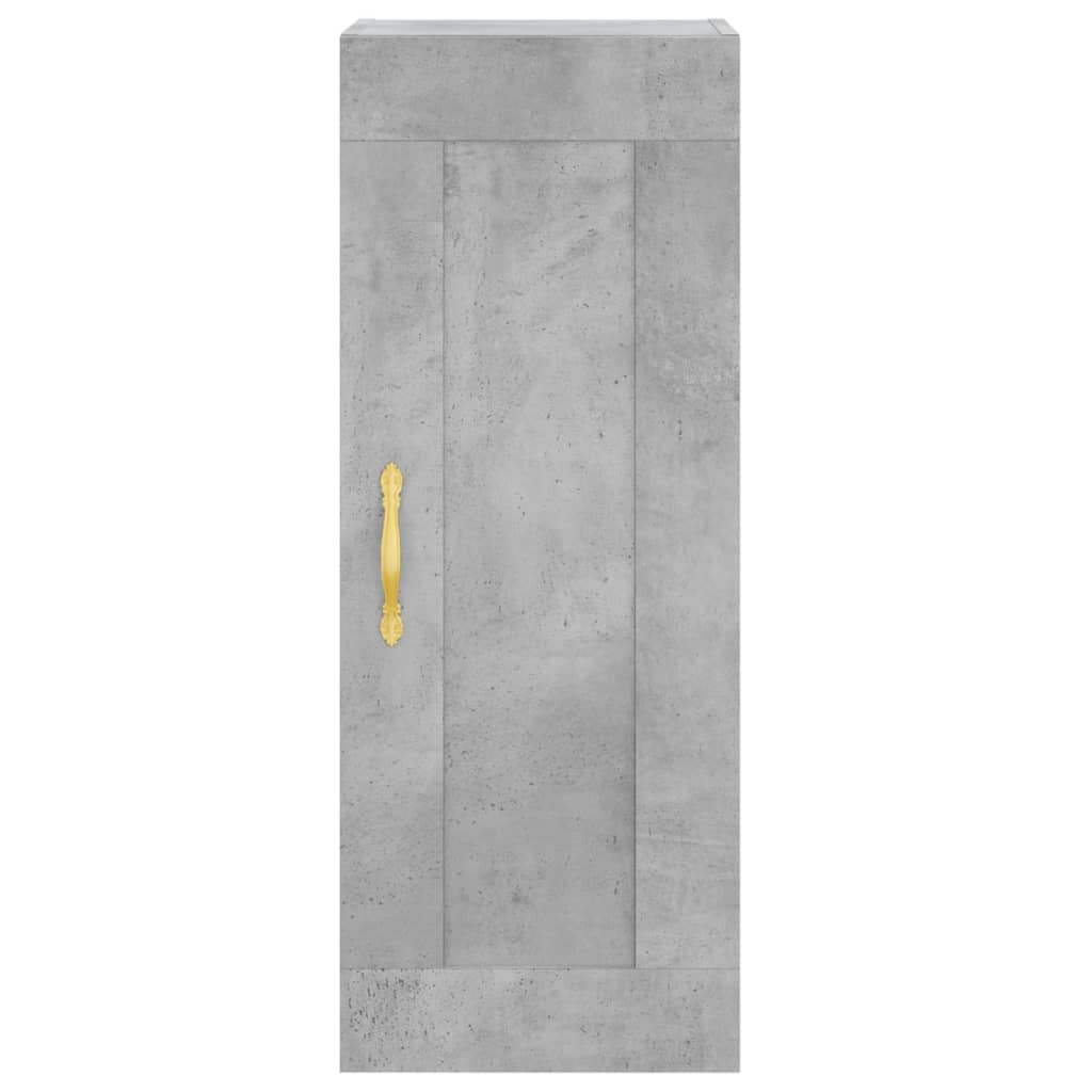 Veggskap betonggrå 34,5x34x90 cm konstruert tre vidaXL