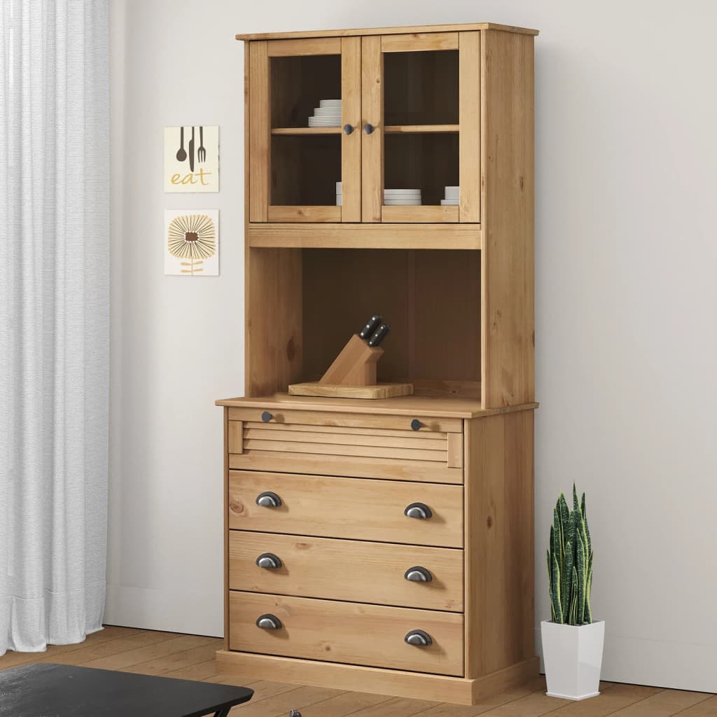 Highboard VIGO 80x40x176 cm heltre furu vidaXL