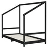 Barnesengeramme svart 90x200 cm heltre furu