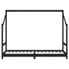 Barnesengeramme svart 90x200 cm heltre furu