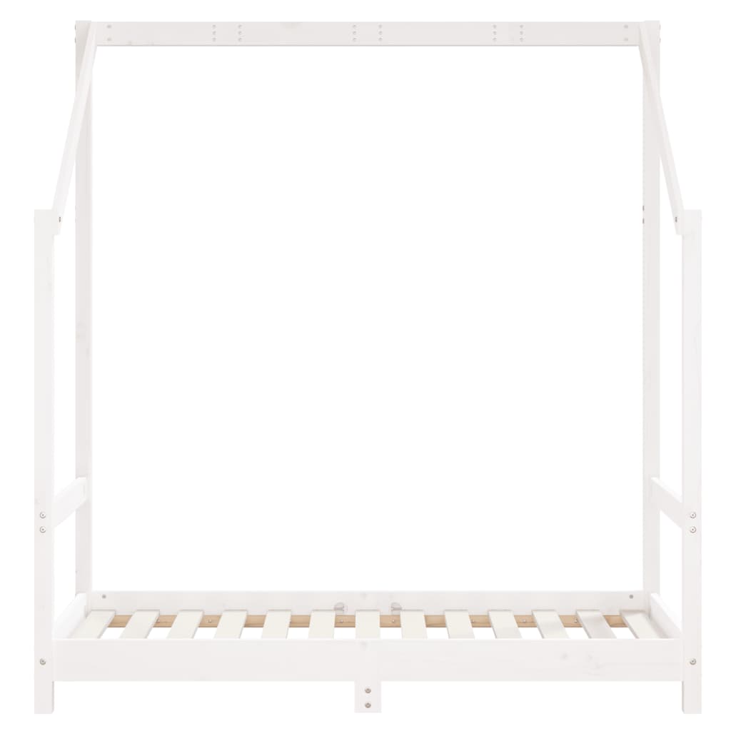 Barnesengeramme hvit 70x140 cm heltre furu