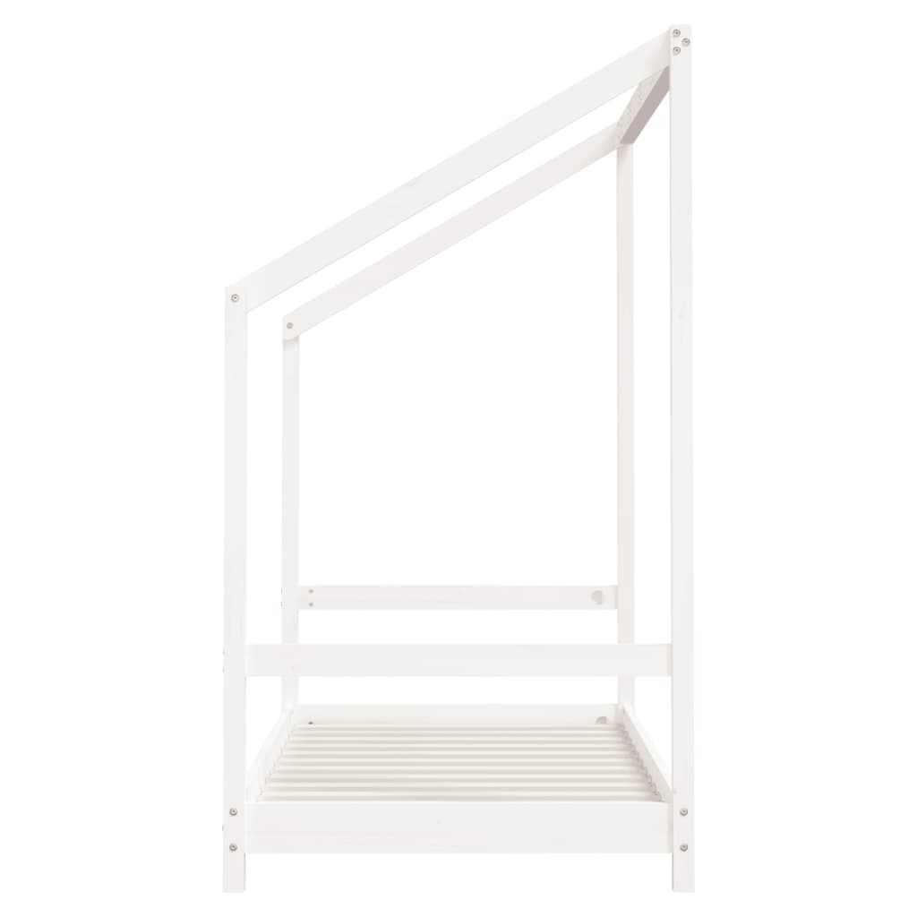 Barnesengeramme hvit 80x160 cm heltre furu