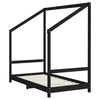 Barnesengeramme svart 80x160 cm heltre furu