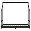 Barnesengeramme svart 80x160 cm heltre furu