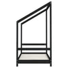 Barnesengeramme svart 80x160 cm heltre furu