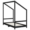 Barnesengeramme svart 80x160 cm heltre furu